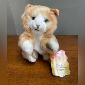 Folkmanis Orange and White Tabby Cat Puppet NWT